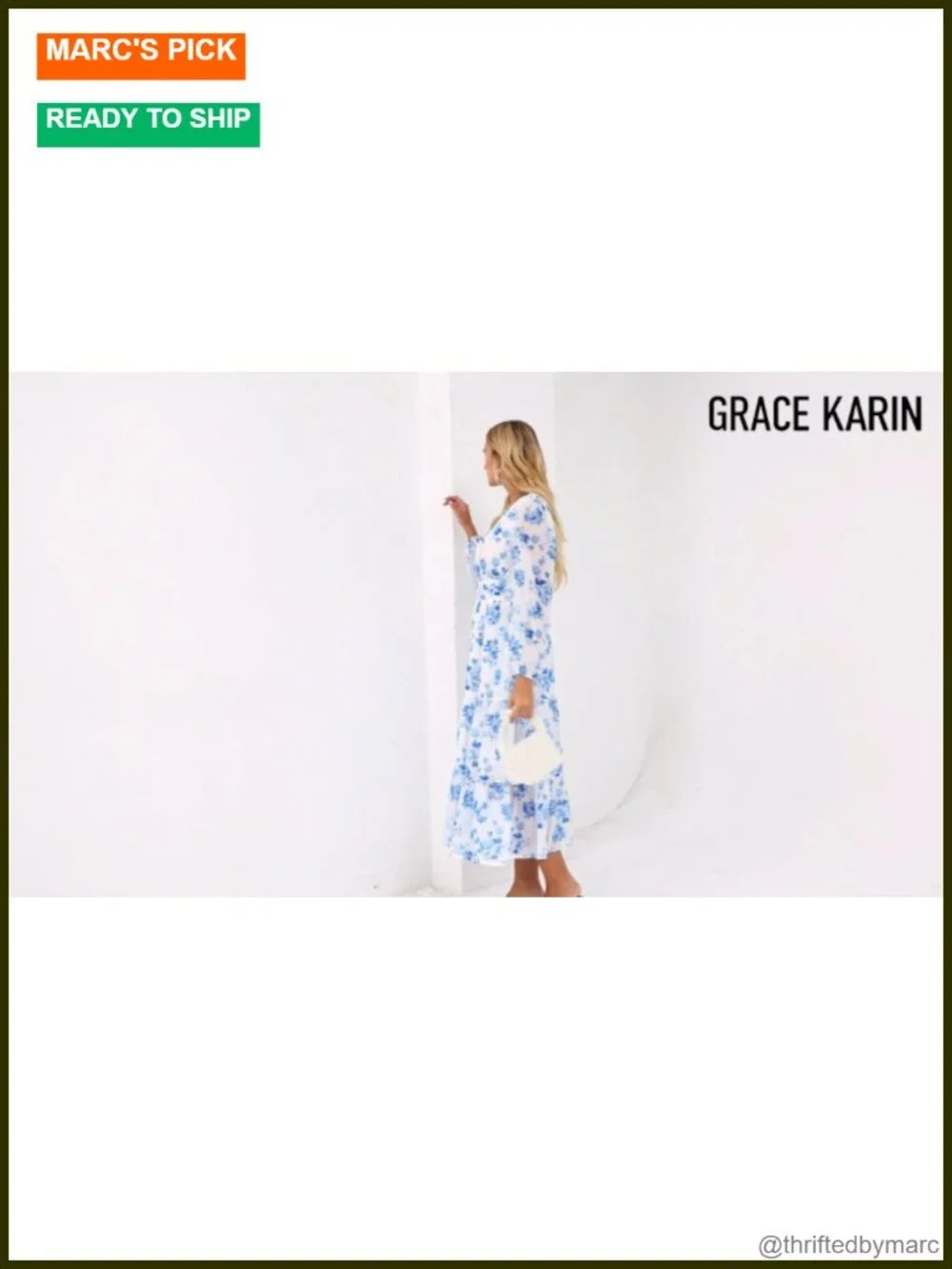 Floral Maxi Dress Long Sleeve V-Neck Fit and Flare with Pockets Wedding Guest